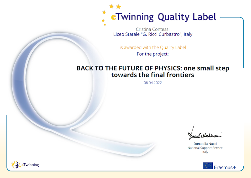 Certificato quality label prof.ssa Contessi